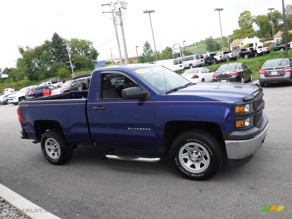 2014 Silverado 1500 WT Regular Cab 4x4 - Blue Topaz Metallic / Jet Black/Dark Ash photo #8