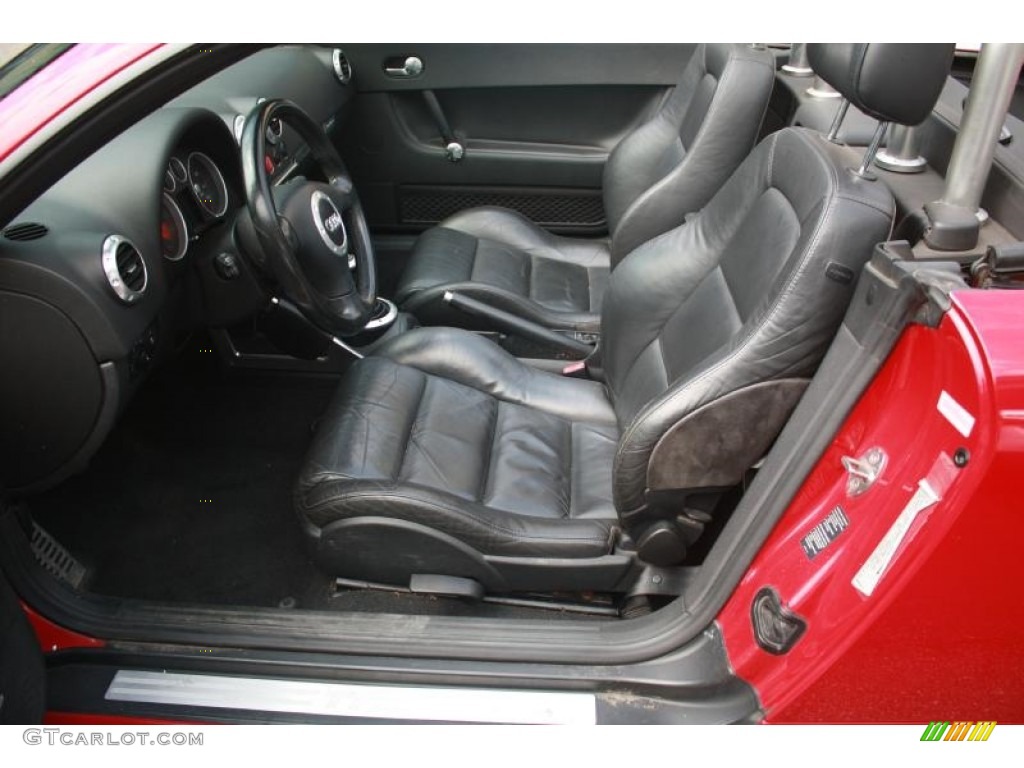 Ebony Black Interior 2001 Audi TT 1.8T quattro Roadster Photo #115436700