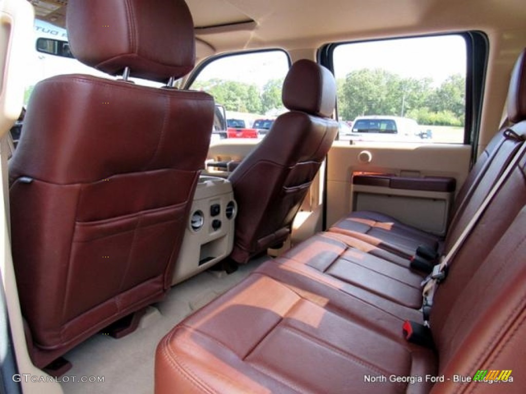 2012 F250 Super Duty King Ranch Crew Cab 4x4 - Green Gem Metallic / Chaparral Leather photo #32