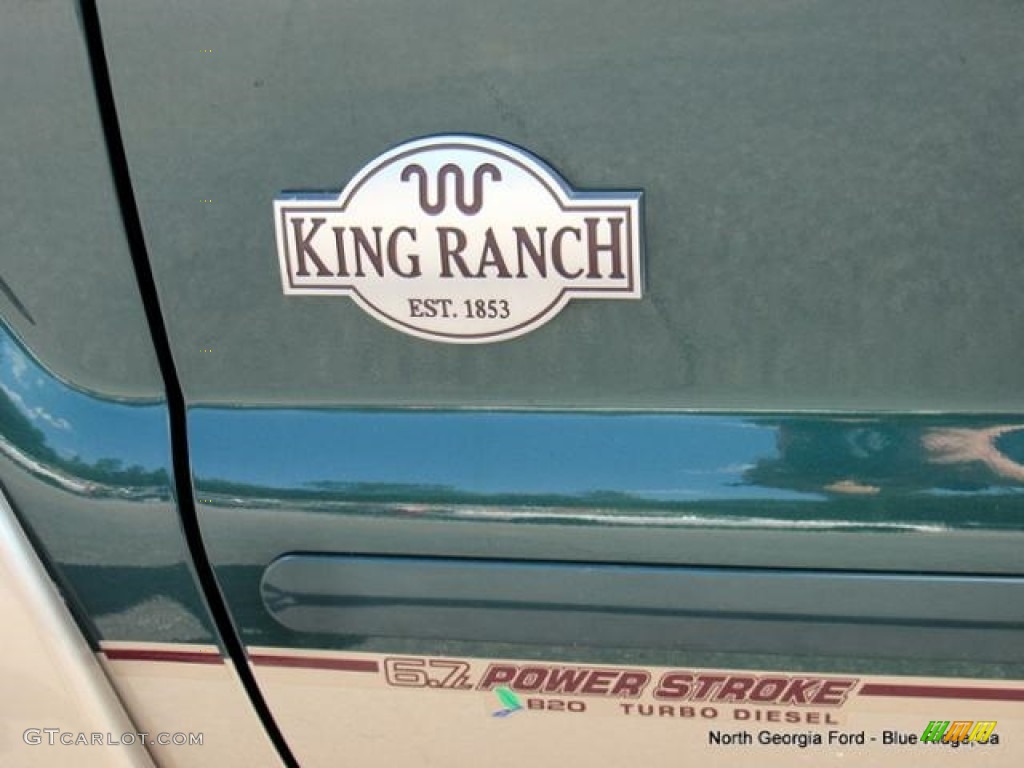 2012 F250 Super Duty King Ranch Crew Cab 4x4 - Green Gem Metallic / Chaparral Leather photo #38
