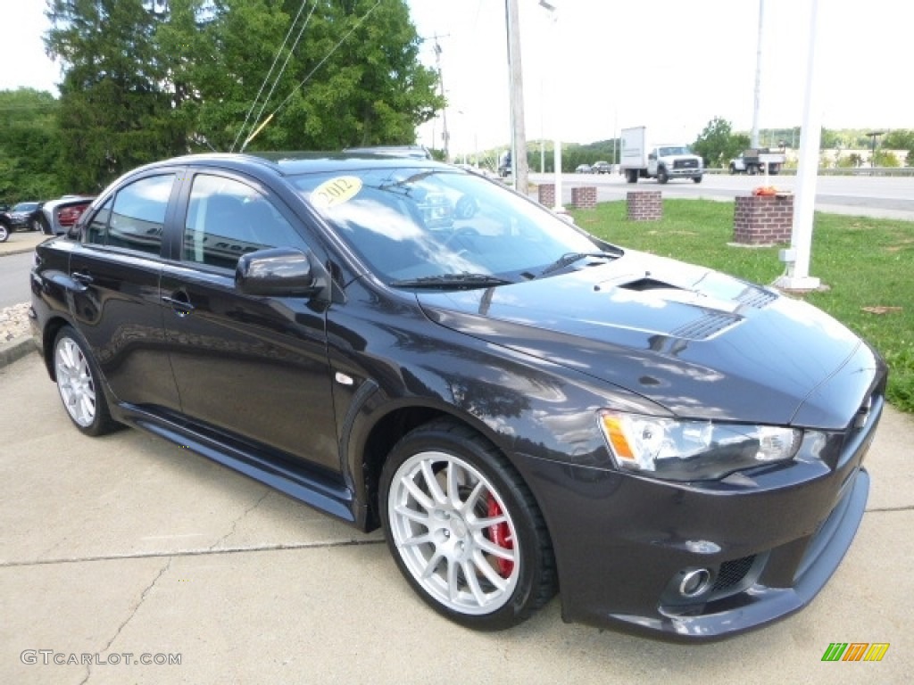 2012 Lancer Evolution GSR - Phantom Black / Black Recaro photo #7