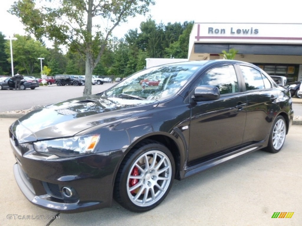 2012 Lancer Evolution GSR - Phantom Black / Black Recaro photo #9