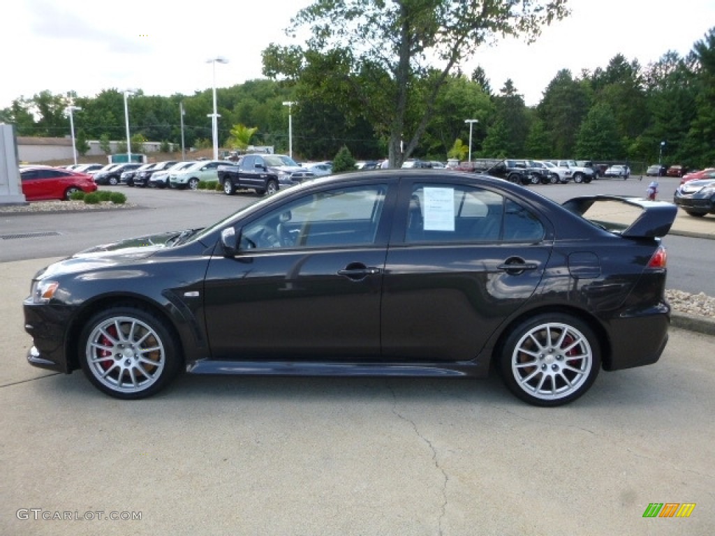 2012 Lancer Evolution GSR - Phantom Black / Black Recaro photo #11