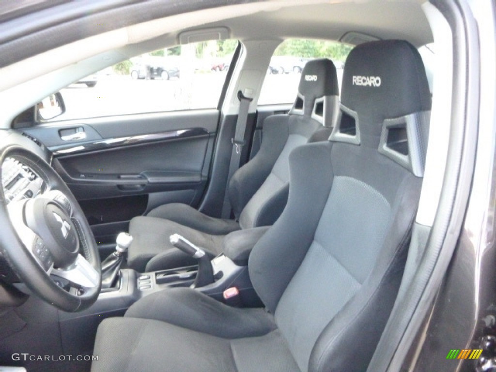 2012 Lancer Evolution GSR - Phantom Black / Black Recaro photo #14
