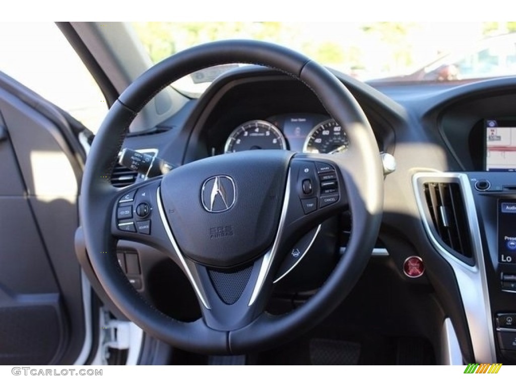 2017 Acura TLX Technology Sedan Espresso Steering Wheel Photo #115440435