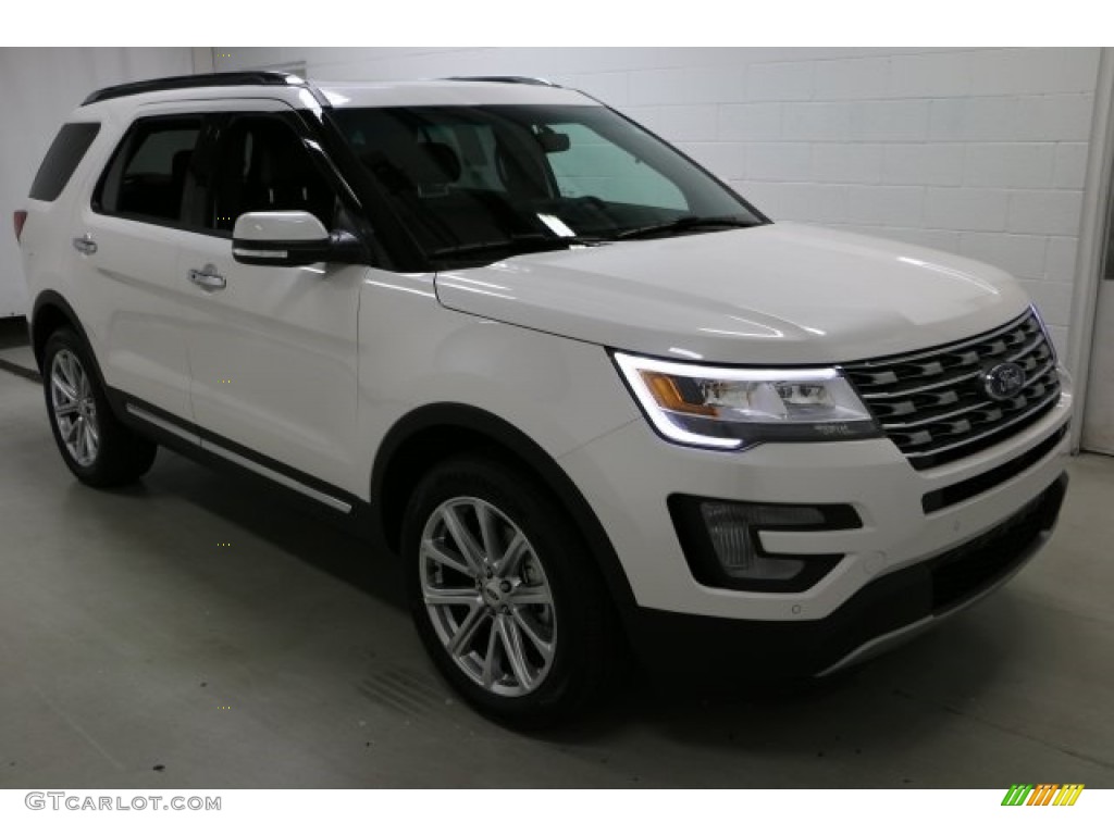 2017 Explorer Limited 4WD - White Platinum / Ebony Black photo #11