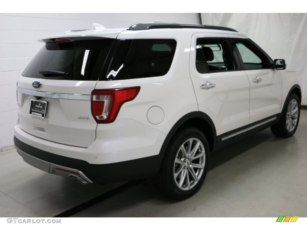 2017 Explorer Limited 4WD - White Platinum / Ebony Black photo #12