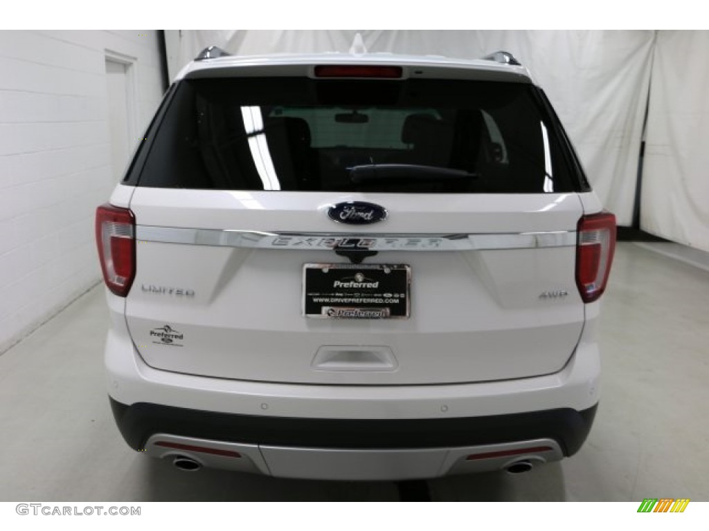 2017 Explorer Limited 4WD - White Platinum / Ebony Black photo #13