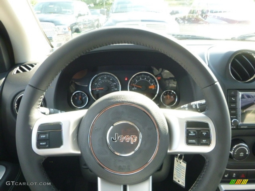 2017 Jeep Compass High Altitude 4x4 Dark Slate Gray Steering Wheel Photo #115442607
