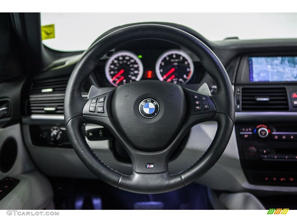 2013 BMW X6 M M xDrive Silverstone II Steering Wheel Photo #115449099