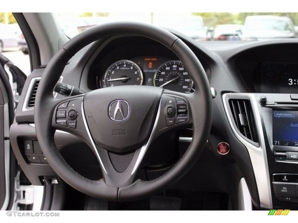 2017 Acura TLX V6 Sedan Espresso Steering Wheel Photo #115452347