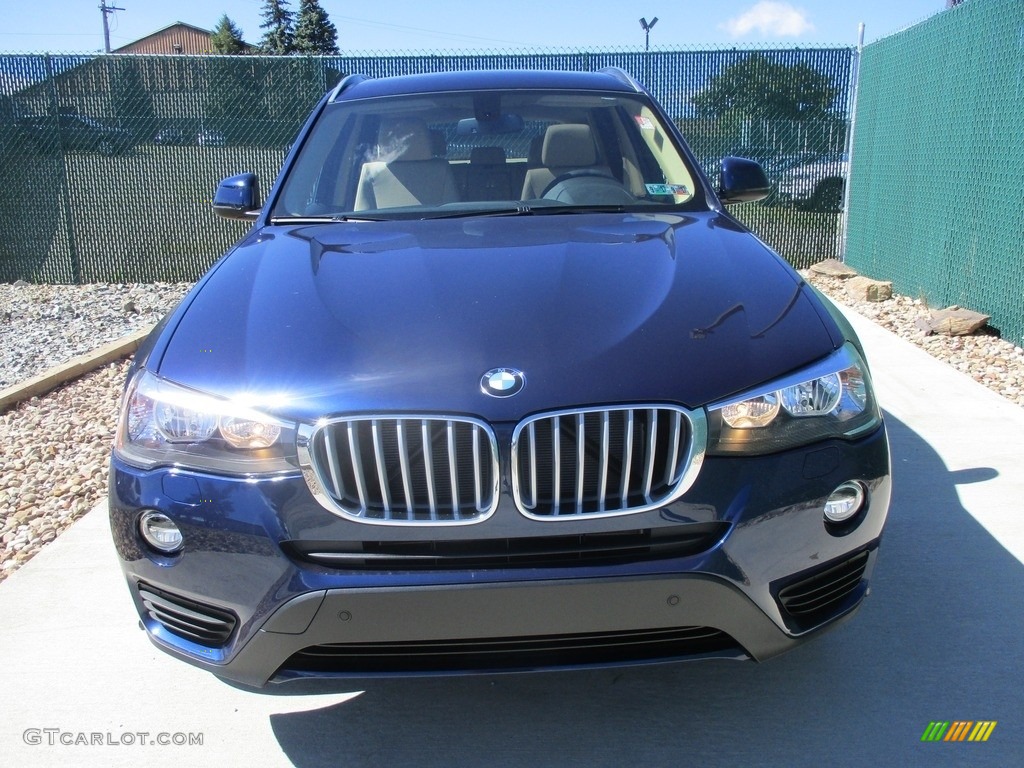 2017 X3 xDrive28i - Deep Sea Blue Metallic / Oyster photo #6