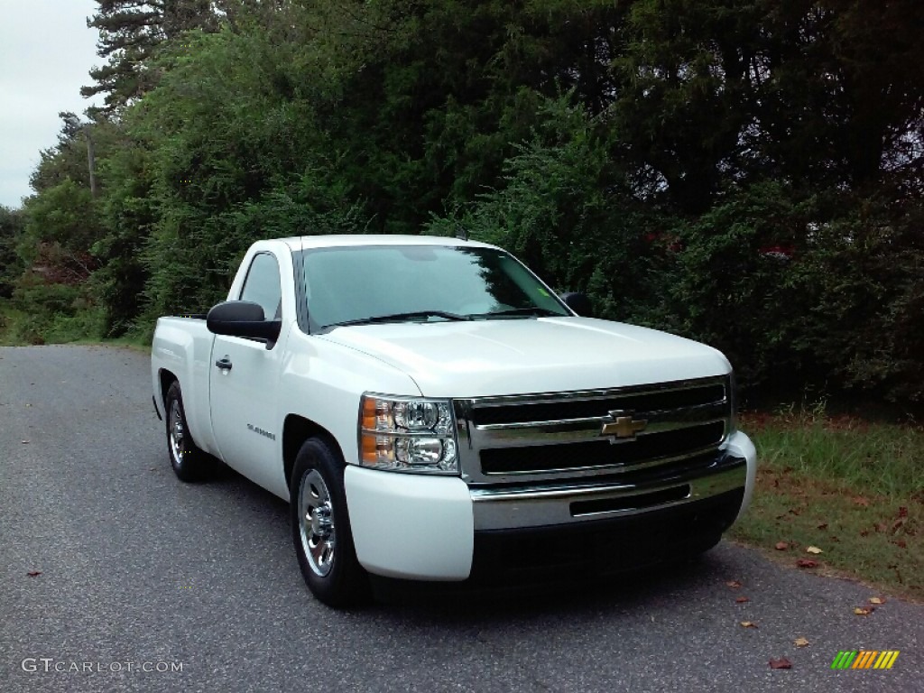 2009 Silverado 1500 LS Regular Cab - Summit White / Dark Titanium photo #4