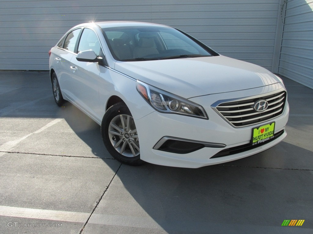 2017 Sonata SE - Quartz White Pearl / Gray photo #2