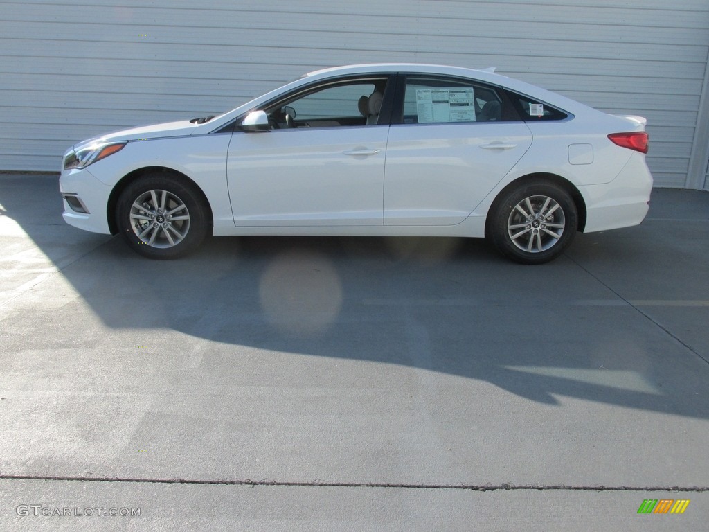 2017 Sonata SE - Quartz White Pearl / Gray photo #6