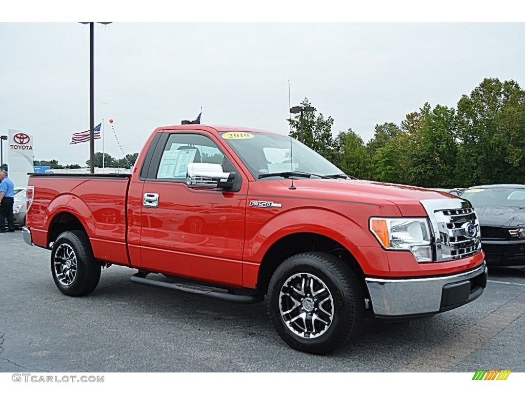 Red Candy Metallic 2010 Ford F150 XL Regular Cab Exterior Photo #115464360