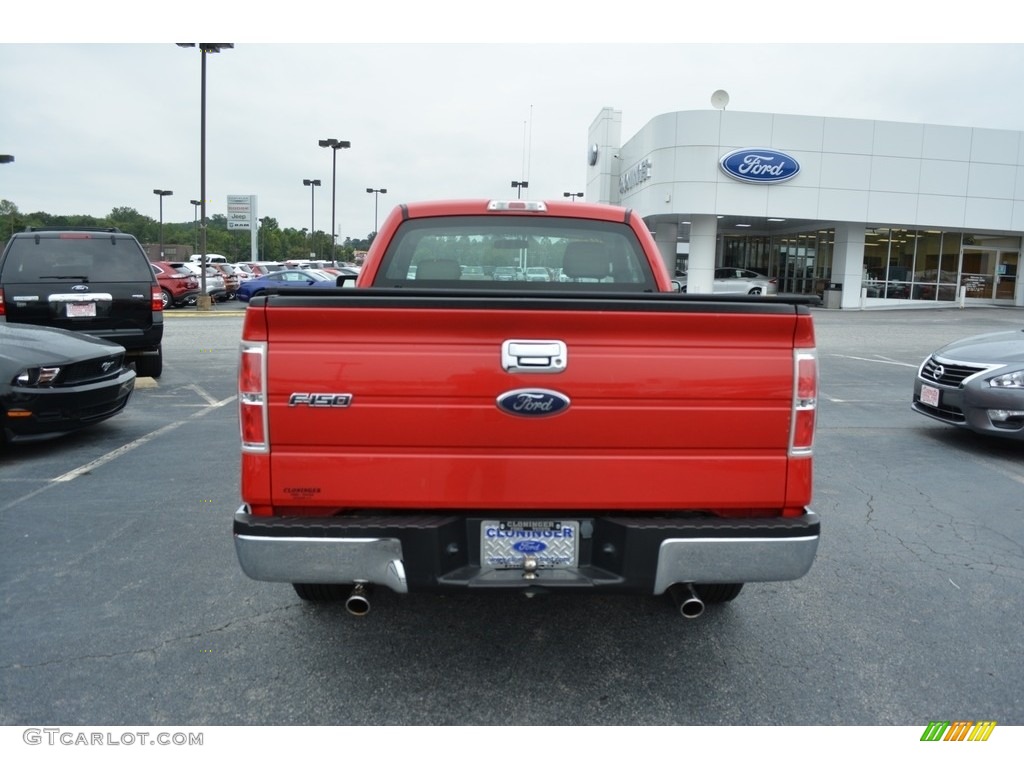 2010 F150 XL Regular Cab - Red Candy Metallic / Medium Stone photo #4