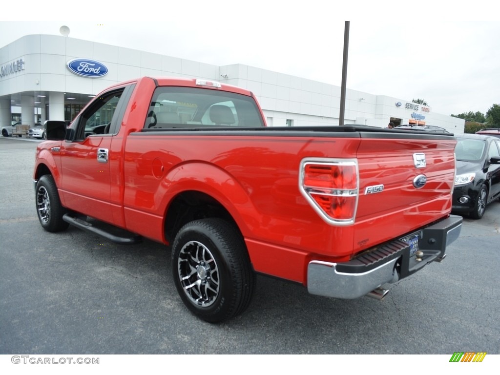 2010 F150 XL Regular Cab - Red Candy Metallic / Medium Stone photo #5