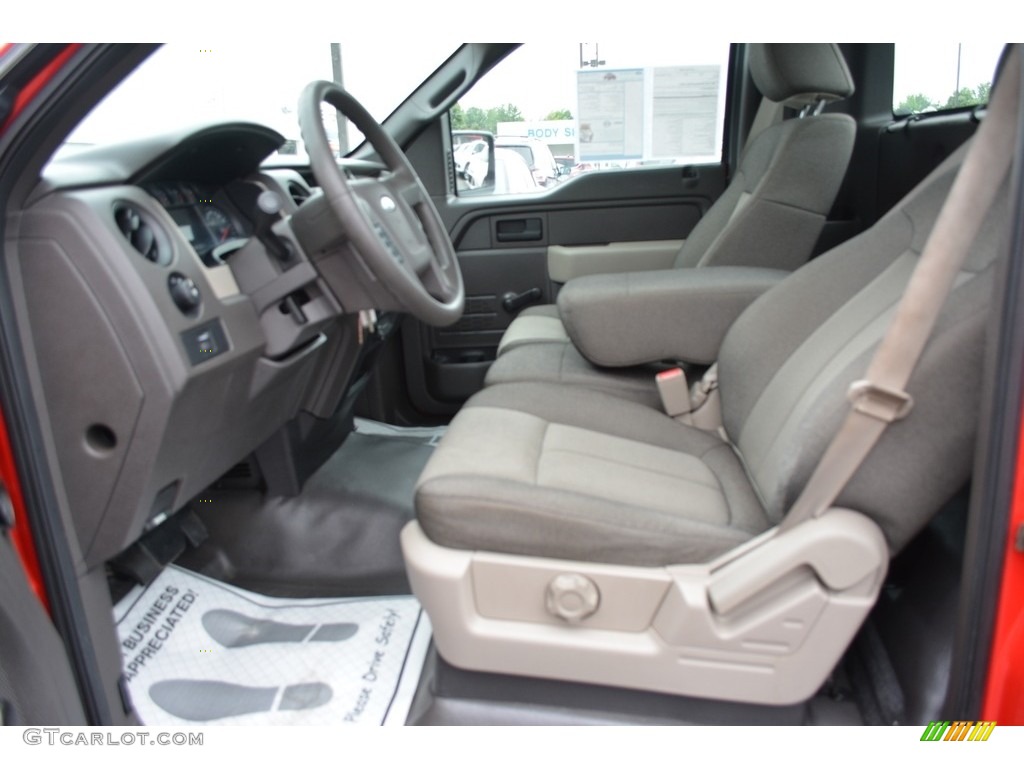 2010 F150 XL Regular Cab - Red Candy Metallic / Medium Stone photo #10