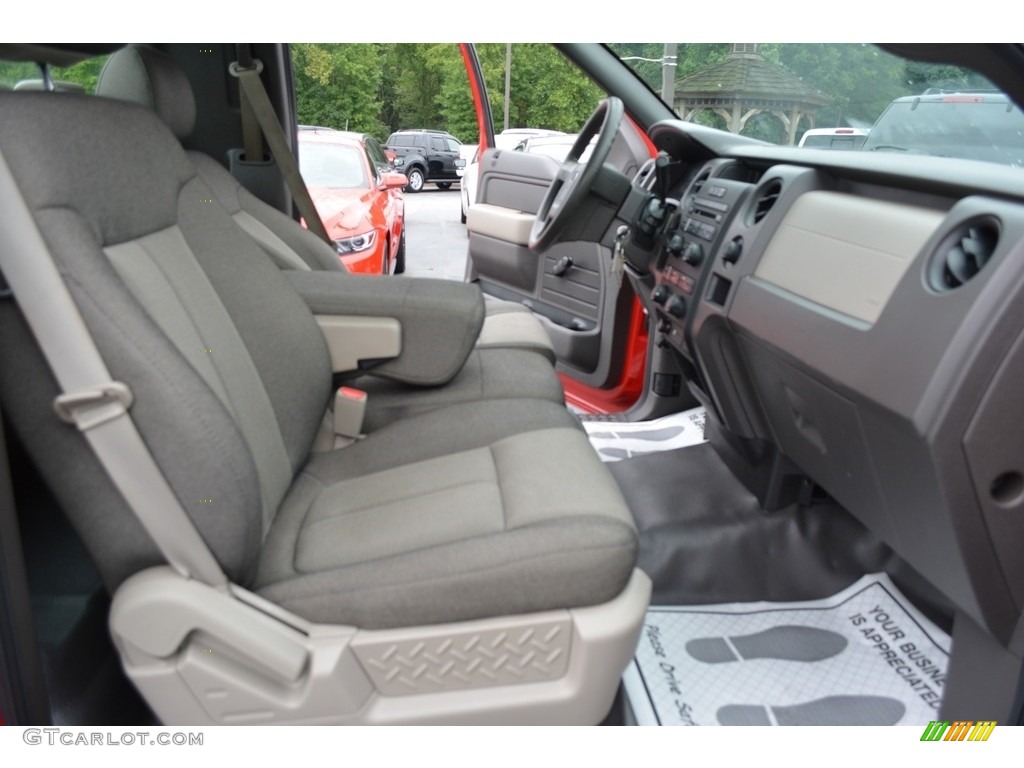 2010 F150 XL Regular Cab - Red Candy Metallic / Medium Stone photo #13