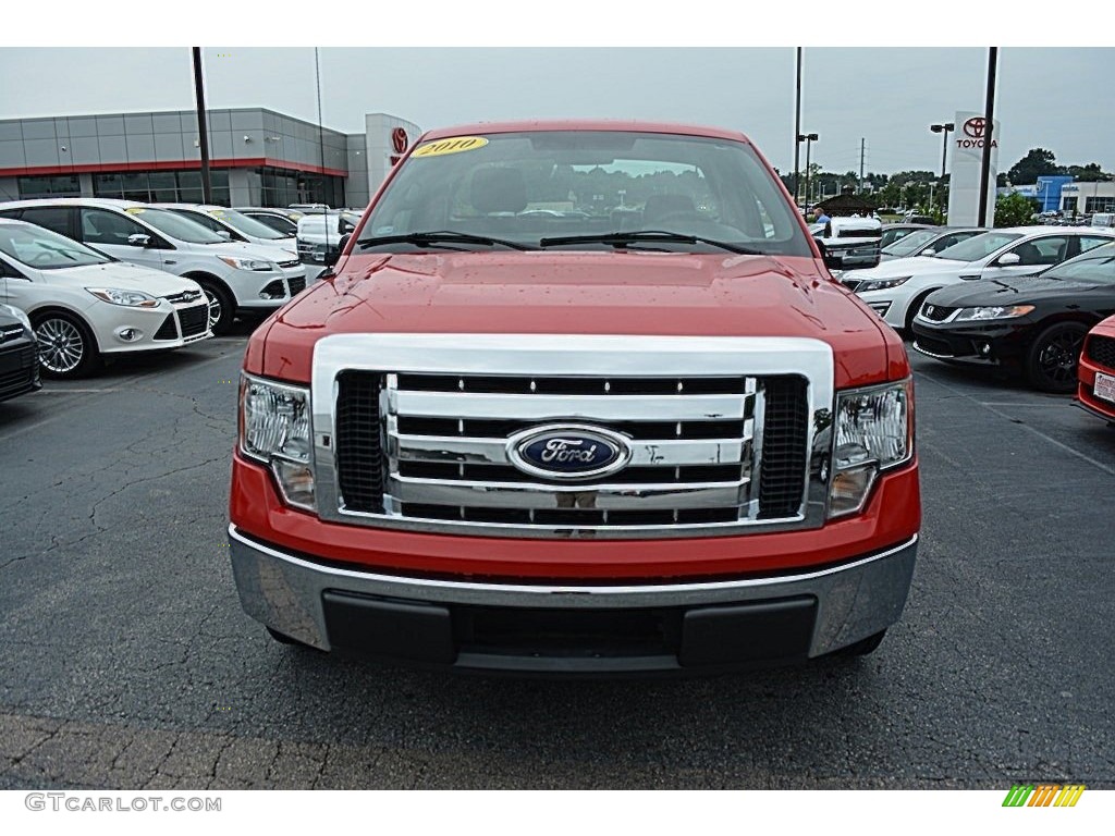 2010 F150 XL Regular Cab - Red Candy Metallic / Medium Stone photo #19
