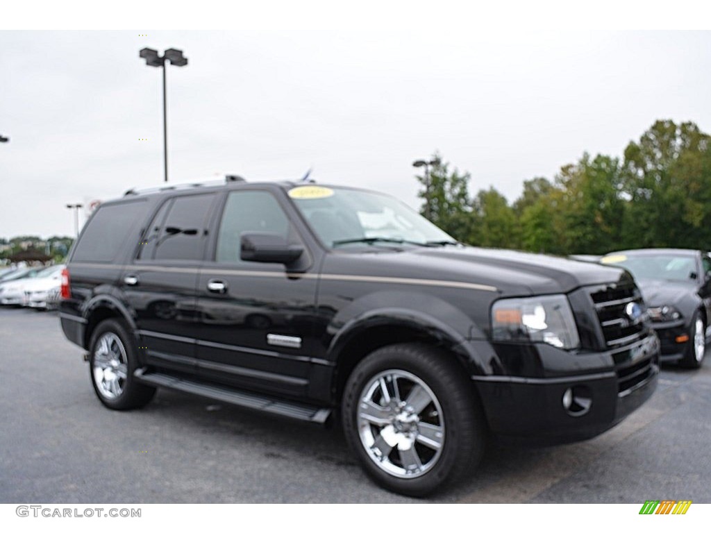 2007 Expedition Limited - Black / Charcoal Black/Caramel photo #1