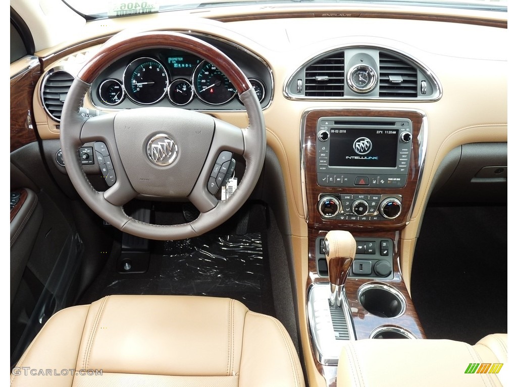 2017 Buick Enclave Premium AWD Choccachino Dashboard Photo #115467936