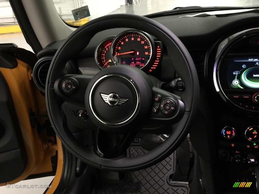 2017 Mini Hardtop Cooper 2 Door Carbon Black Steering Wheel Photo #115469388