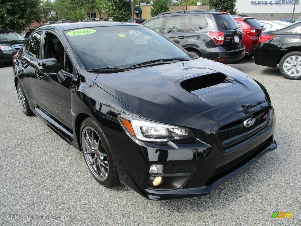 2016 WRX STI Limited - Crystal Black Silica / Carbon Black photo #8