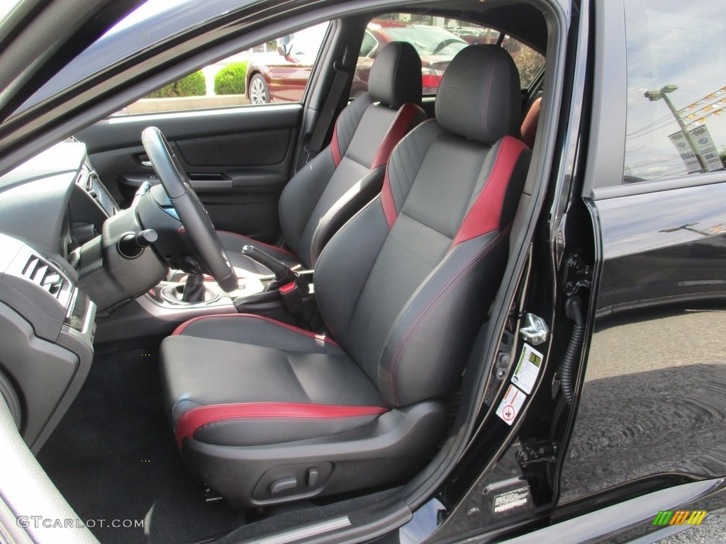 Carbon Black Interior 2016 Subaru WRX STI Limited Photo #115469703