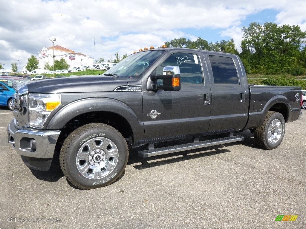 2016 F250 Super Duty Lariat Crew Cab 4x4 - Magnetic Metallic / Black photo #4