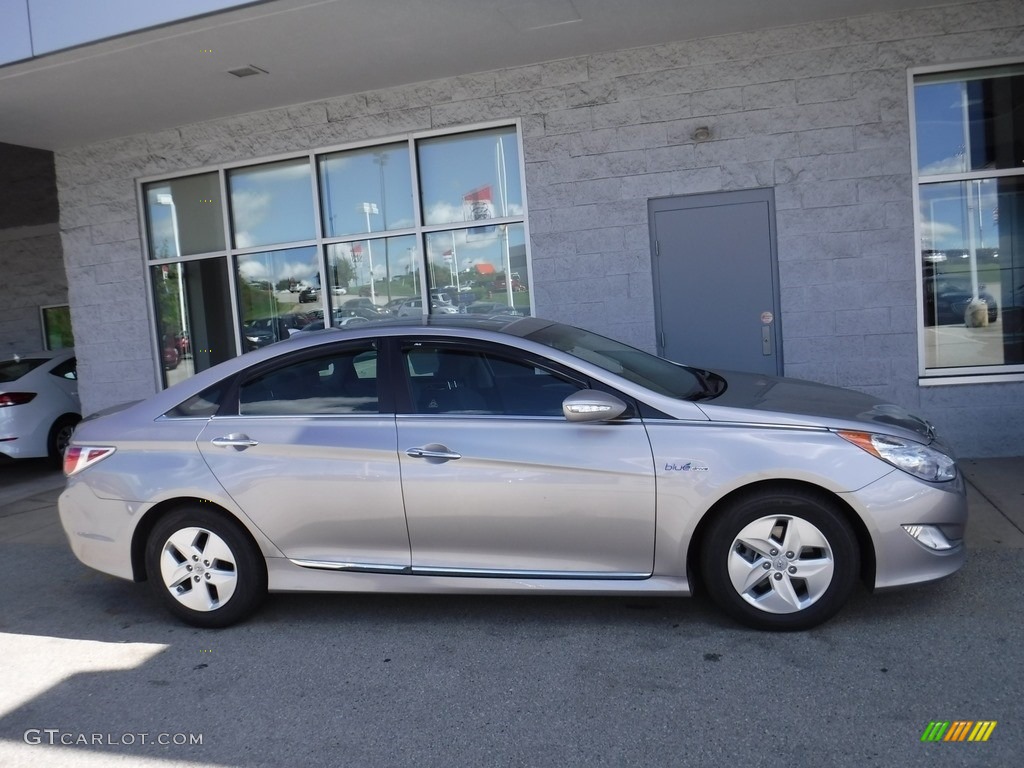 2012 Sonata Hybrid - Hyper Silver Metallic / Gray photo #2