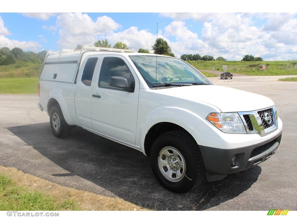 2012 Frontier S King Cab - Avalanche White / Steel photo #1