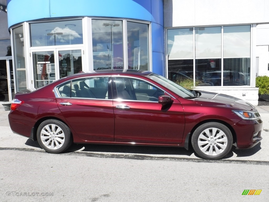 2014 Accord EX-L V6 Sedan - Basque Red Pearl II / Ivory photo #2