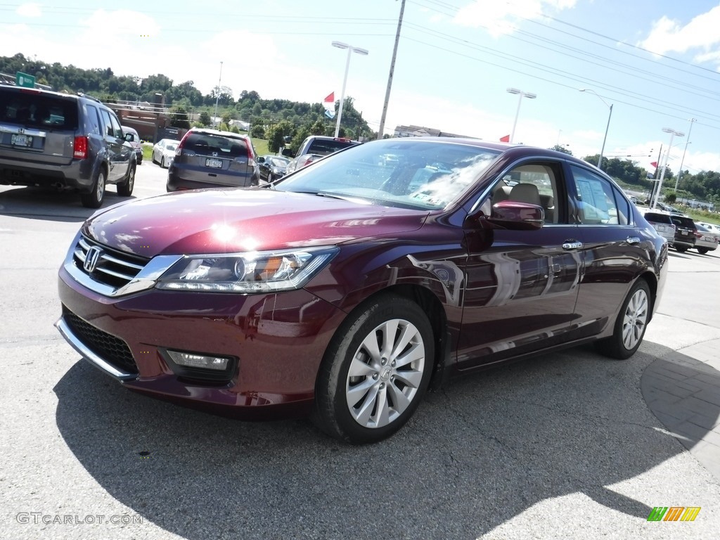 2014 Accord EX-L V6 Sedan - Basque Red Pearl II / Ivory photo #5