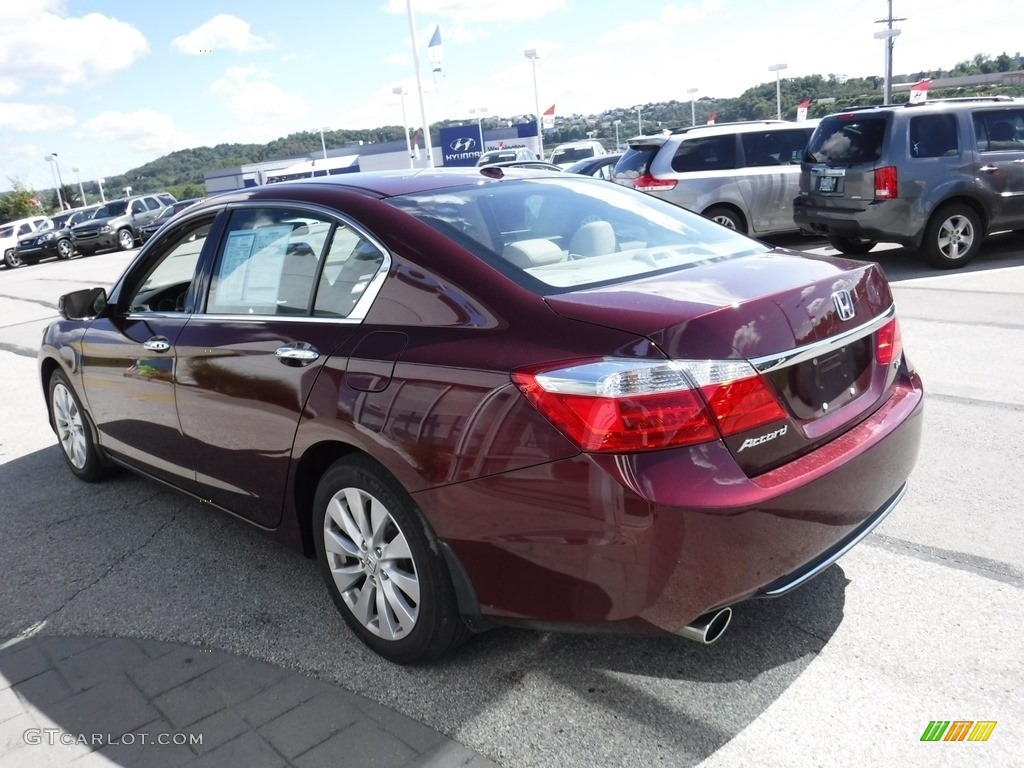 2014 Accord EX-L V6 Sedan - Basque Red Pearl II / Ivory photo #7