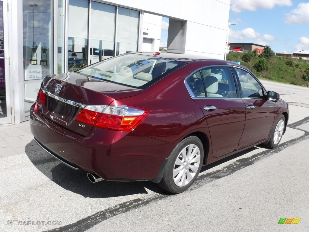 2014 Accord EX-L V6 Sedan - Basque Red Pearl II / Ivory photo #8