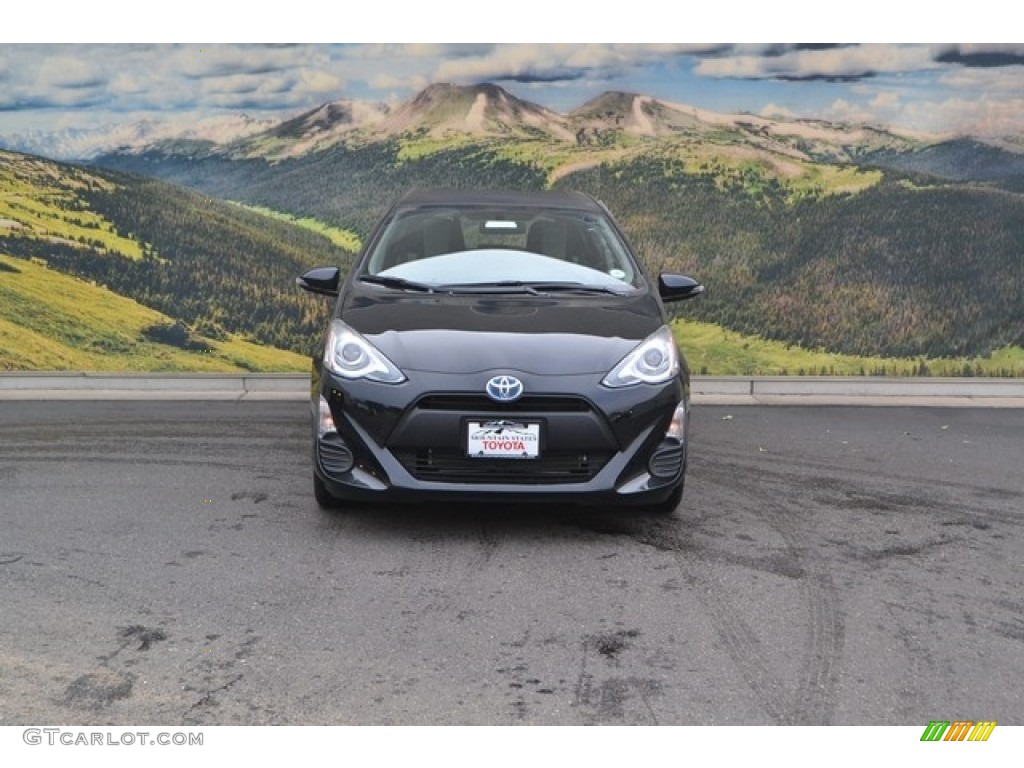 2016 Prius c One - Black Sand Pearl / Ash/Black photo #2