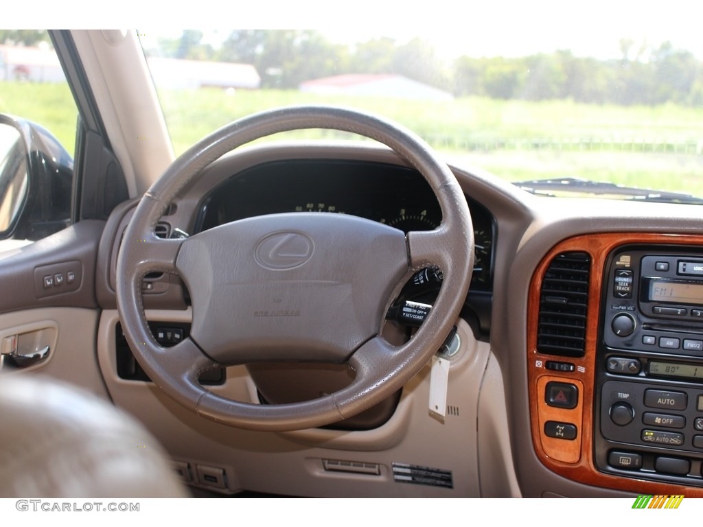 1999 Lexus LX 470 Ivory Steering Wheel Photo #115479855