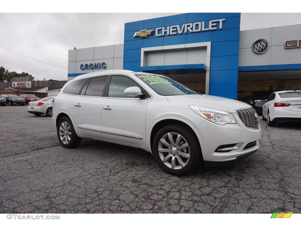 2017 Enclave Premium AWD - White Frost Tricoat / Light Titanium photo #1