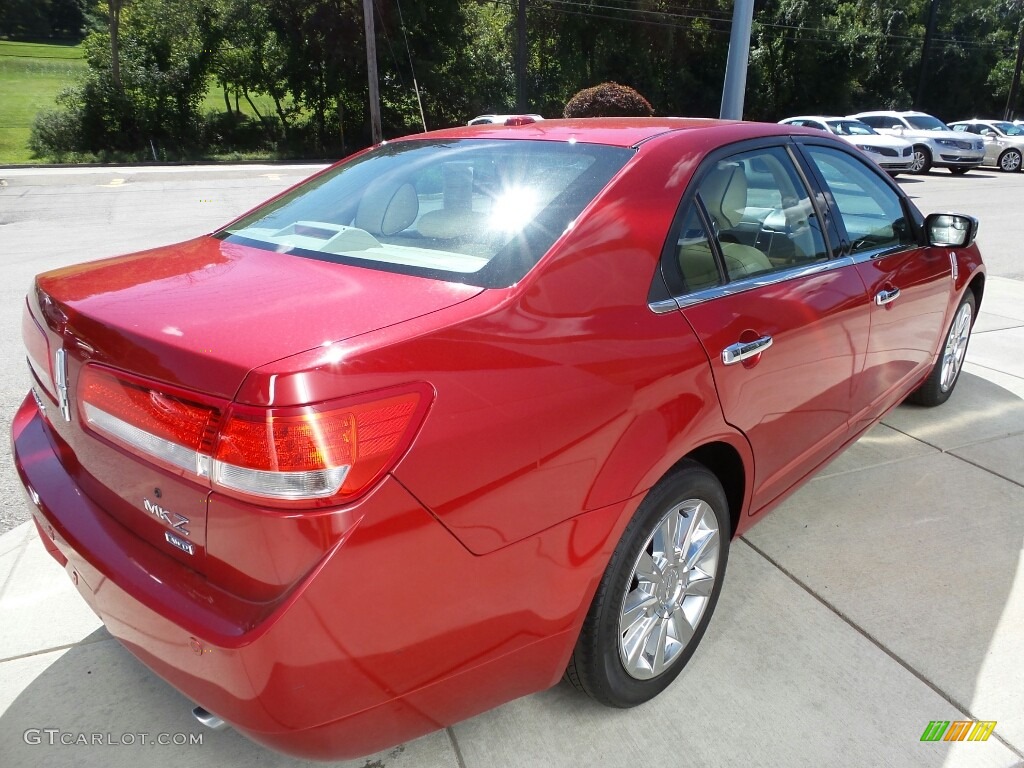 2012 MKZ AWD - Red Candy Metallic / Light Camel photo #5