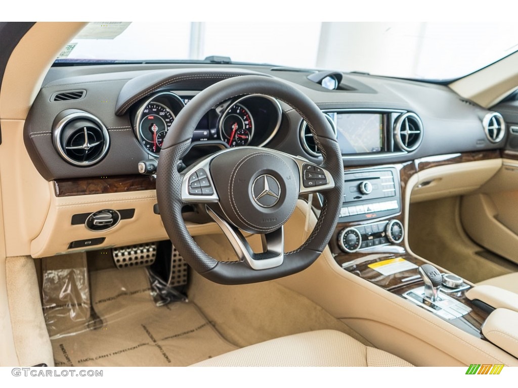 2017 Mercedes-Benz SL 450 Roadster Ginger Beige/Espresso Brown Dashboard Photo #115494547