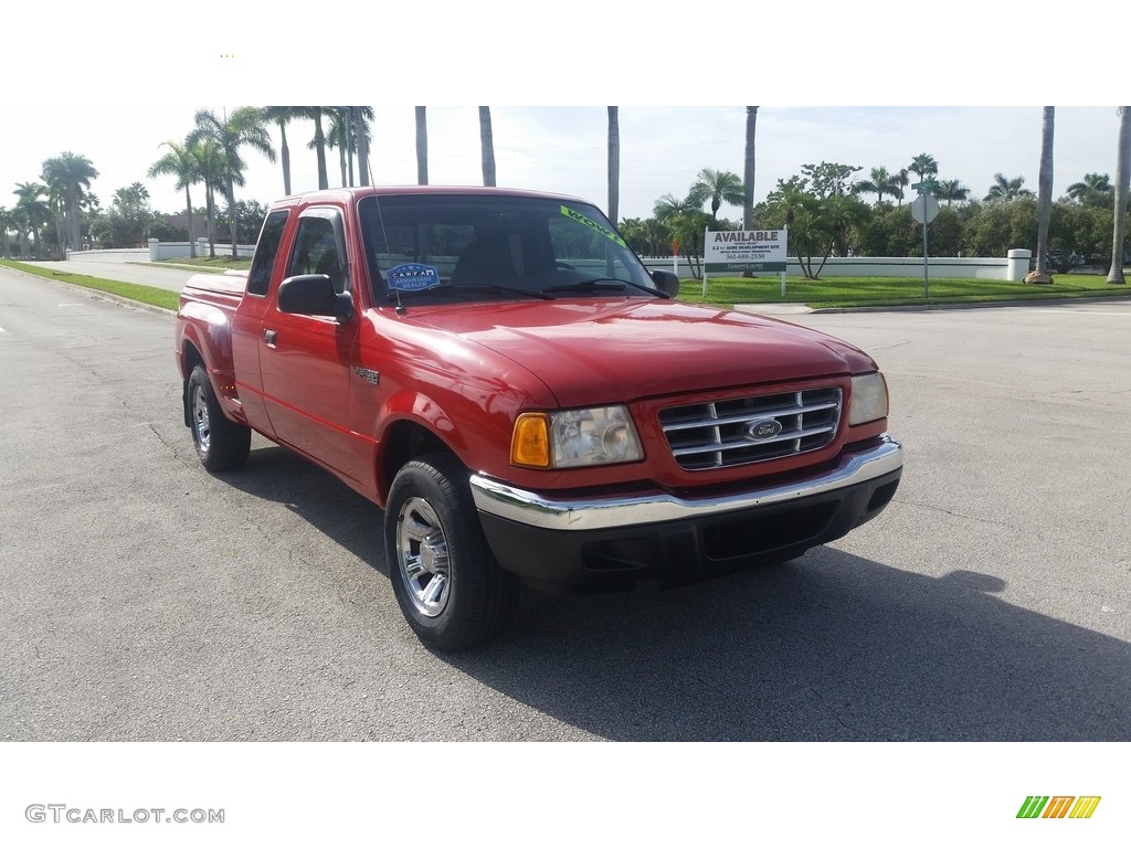 2001 Ranger XL SuperCab - Bright Red / Dark Graphite photo #7