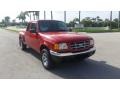 2001 Bright Red Ford Ranger XL SuperCab  photo #7