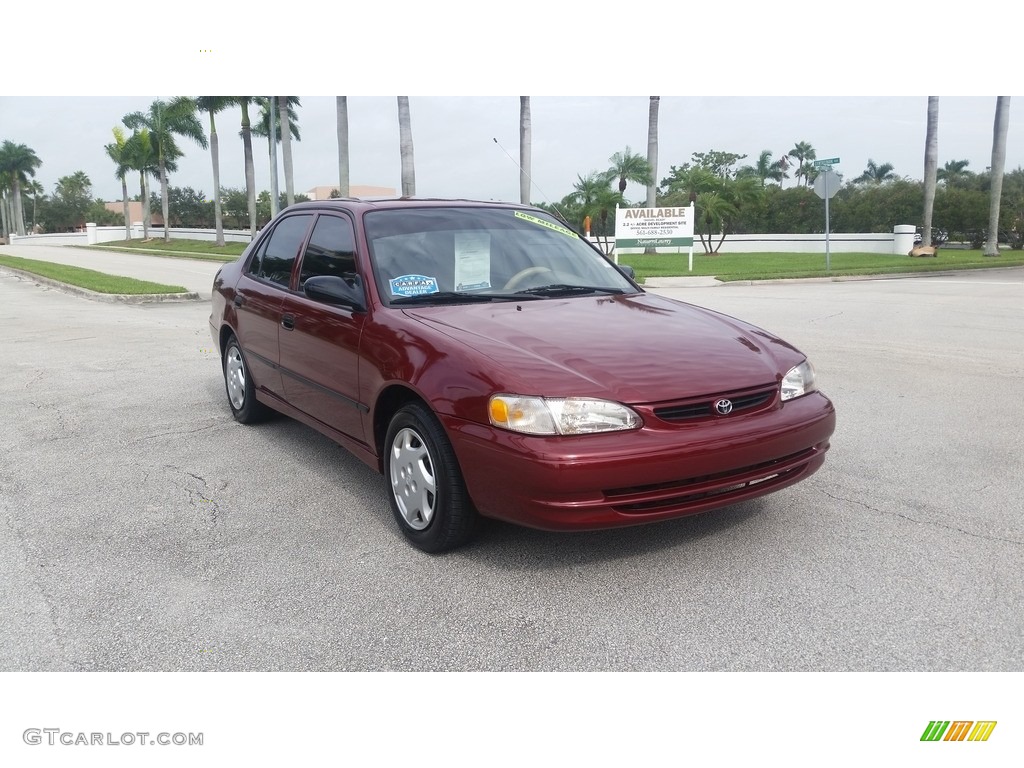 1999 Corolla CE - Venetian Red Pearl / Pebble Beige photo #7