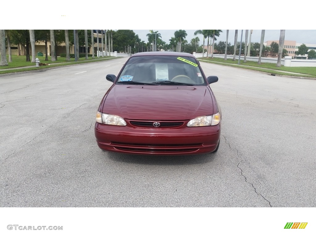1999 Corolla CE - Venetian Red Pearl / Pebble Beige photo #8