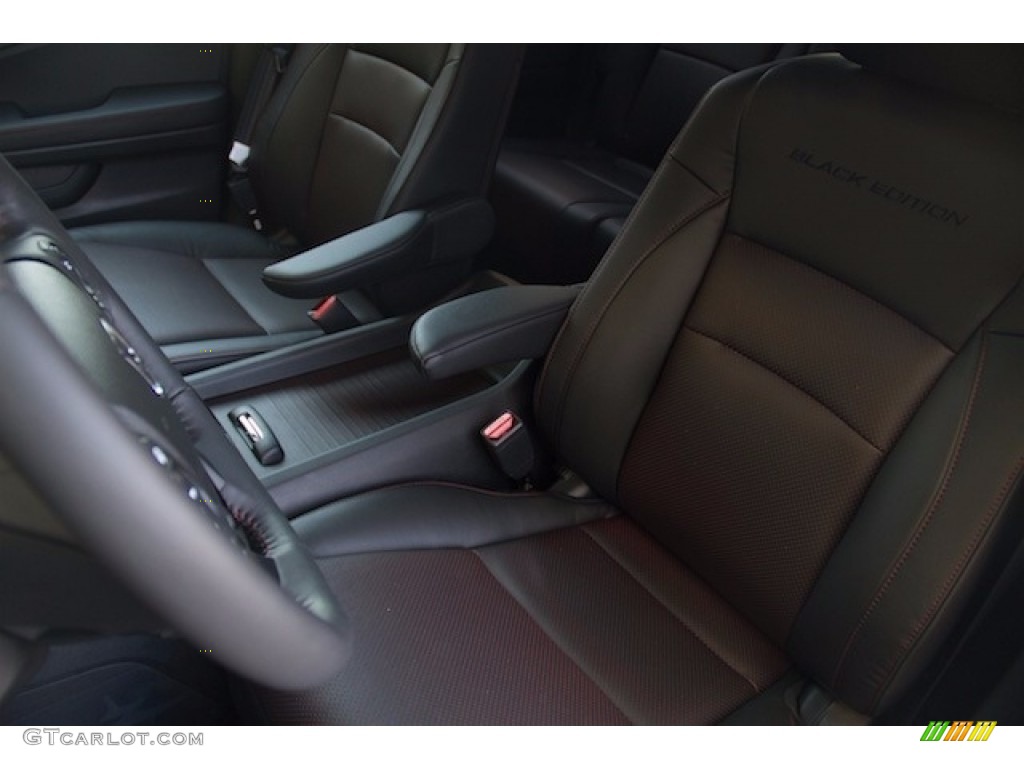 Black/Red Interior 2017 Honda Ridgeline RTL-E AWD Black Edition Photo #115500520