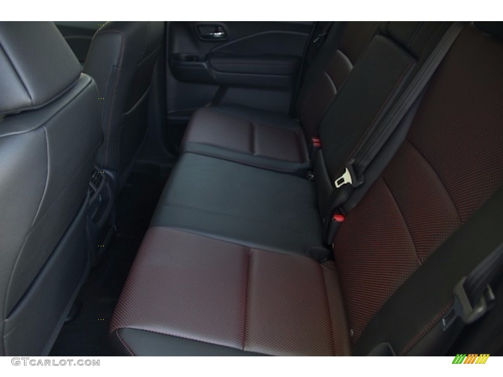 Black/Red Interior 2017 Honda Ridgeline RTL-E AWD Black Edition Photo #115500540