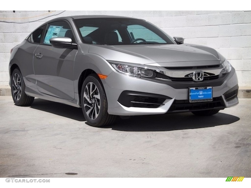 2016 Civic LX-P Coupe - Lunar Silver Metallic / Black/Gray photo #1