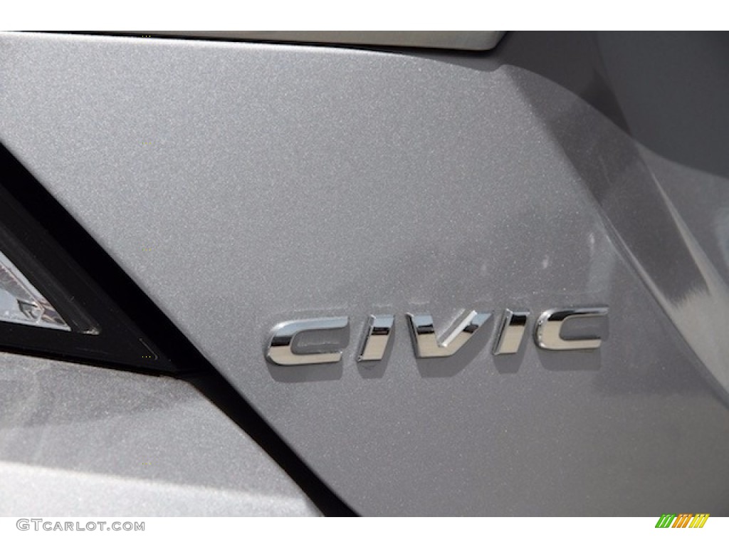 2016 Civic LX-P Coupe - Lunar Silver Metallic / Black/Gray photo #3